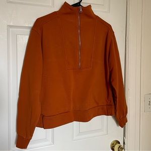 Everlane Track Half-Zip in Honey, Size Small